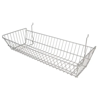 Double sloping wire basket chrome finish