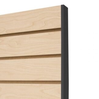 Black plastic edge caps for slatwall (8 L X 3/4")