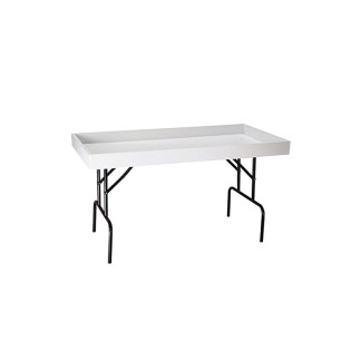 White folding dump table